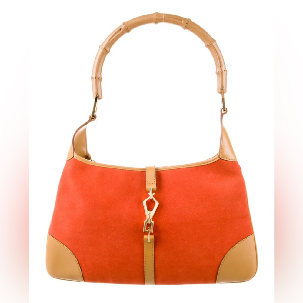 Gucci Vintage Bamboo Suede Jackie Hobo